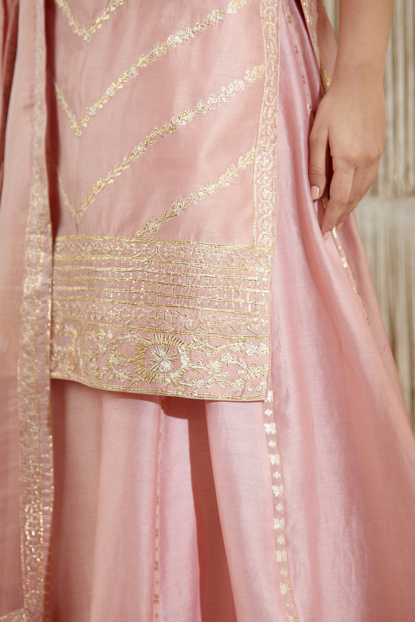 Powder Pink Sharara set.