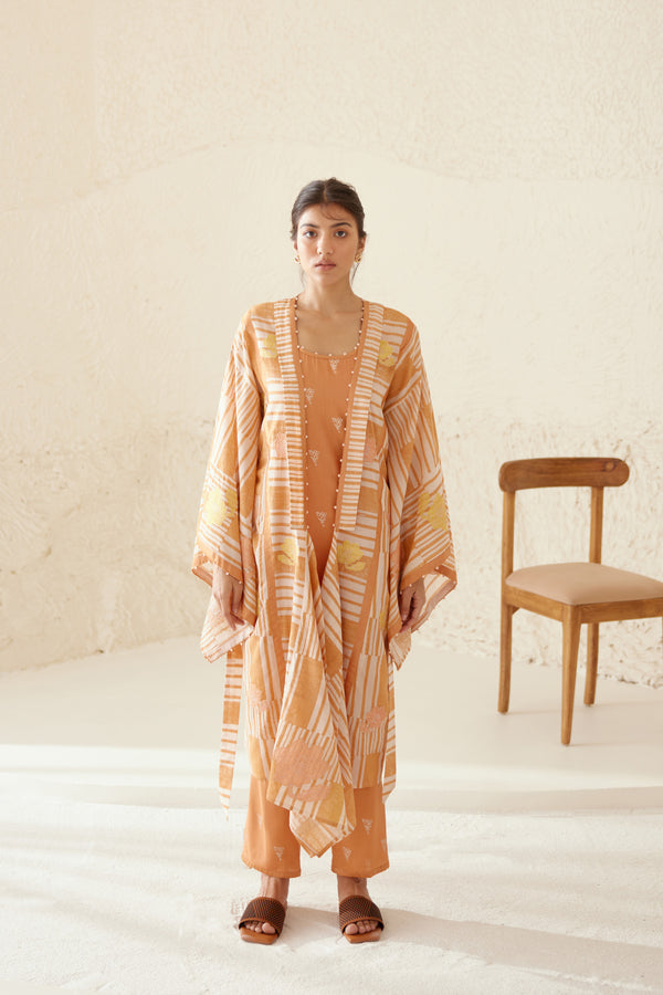 Russet Orange Kimono Set.