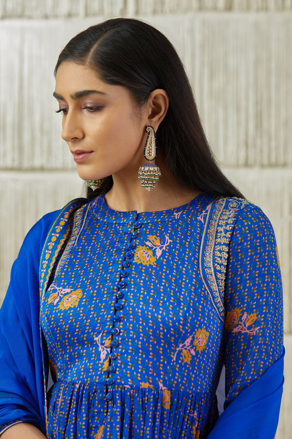 Royal Blue Sharara set.