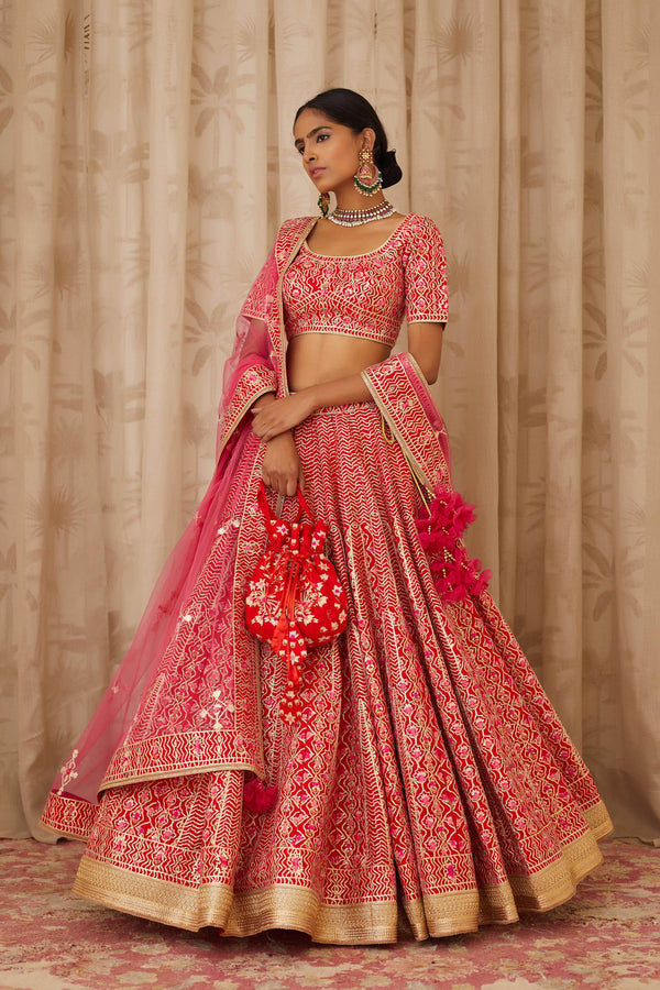 Red Lehenga Set.