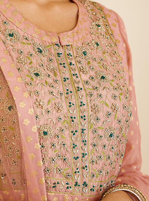 Blush Pink Anarkali Set.