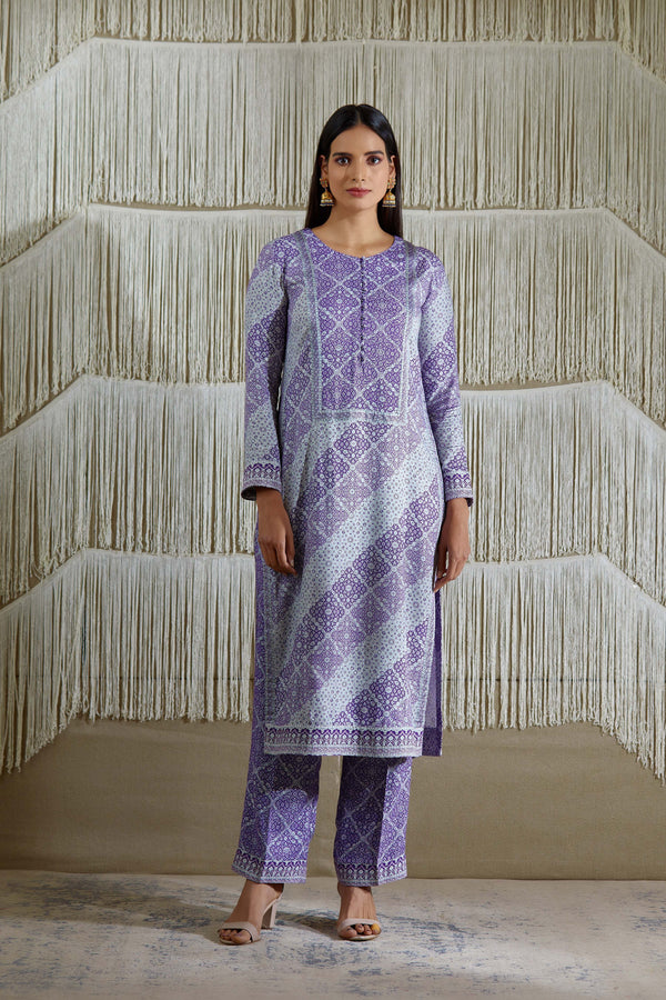 Purple Kurta Set