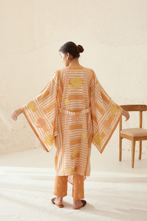 Russet Orange Kimono Set.