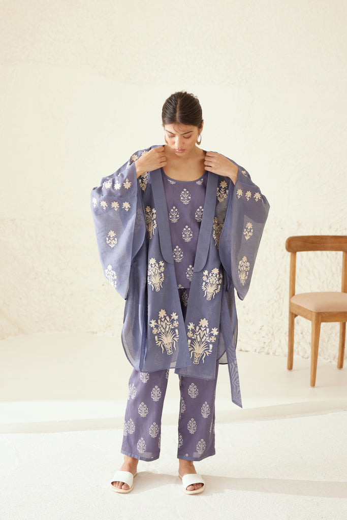 Moonlight Blue Kimono Set.