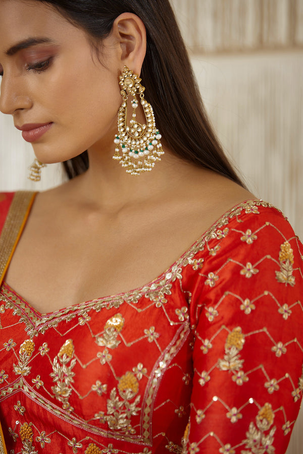 Red Lehenga set