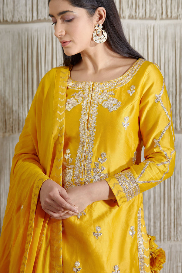 Mustard Sharara set.