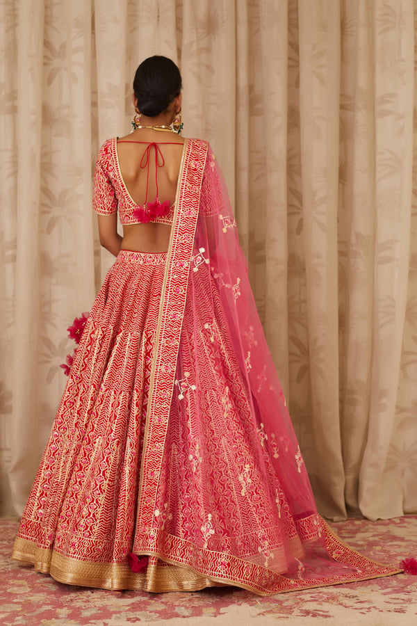 Red Lehenga Set.