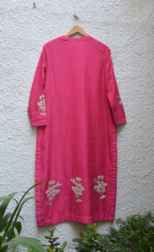 Dark Coral Kurta Set.