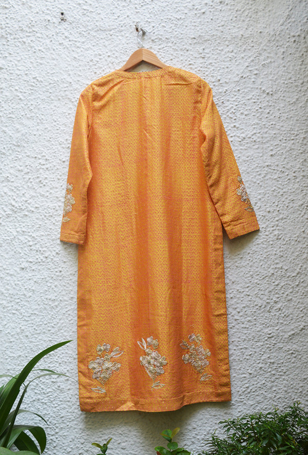 Mustard Pink Kurta Set.