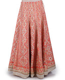 RED EMBROIDERED LEHENGA SET WITH POTLI BUTTON