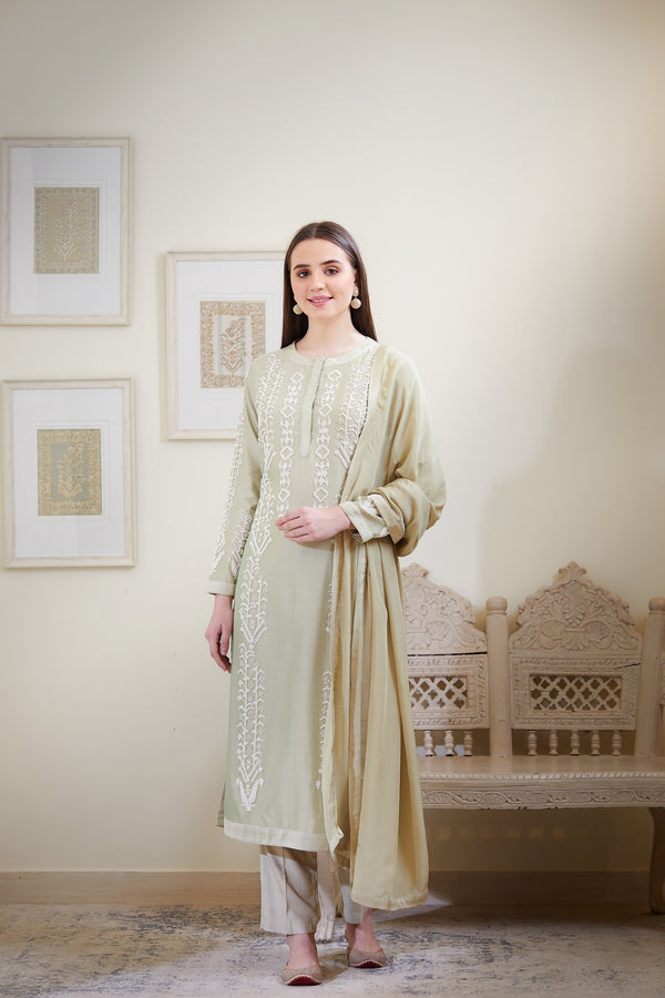 Mint Green Kurta Set.