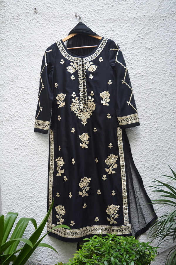 Black Kurta Set.