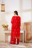 Red Kurta Set.