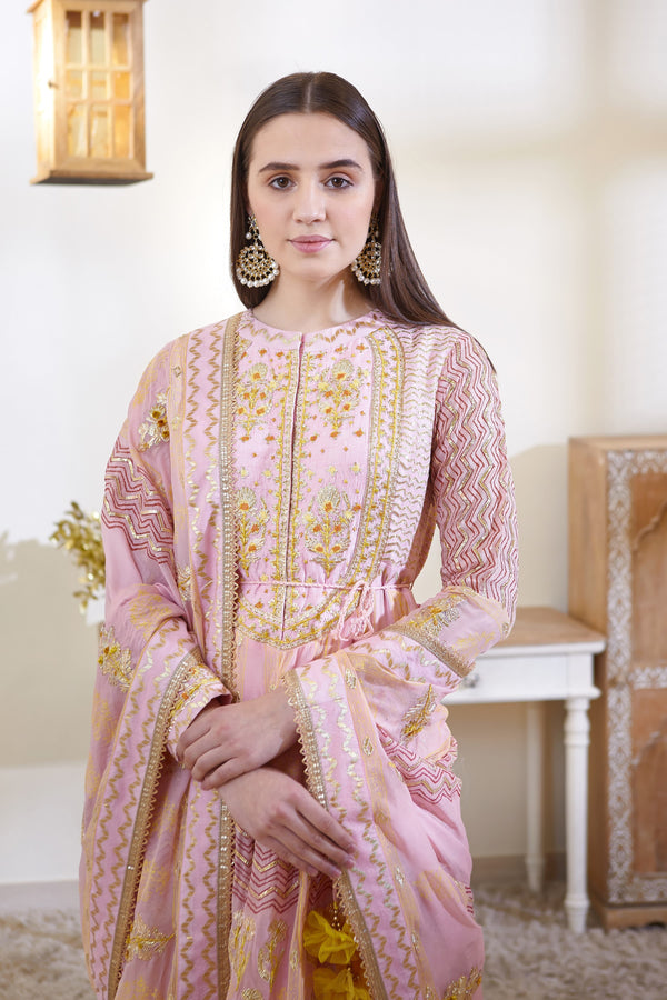 Blush Pink Anarkali Set.