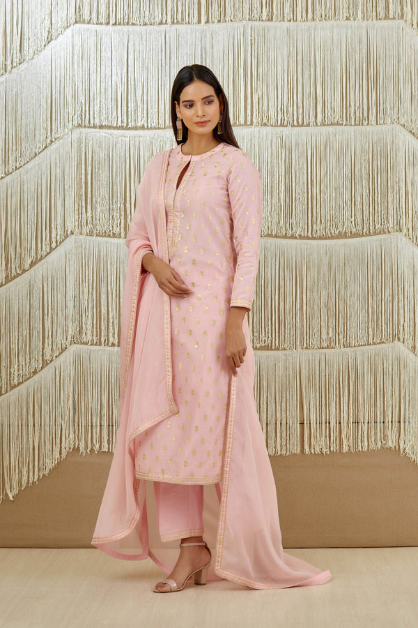 Powder Pink Kurta Set