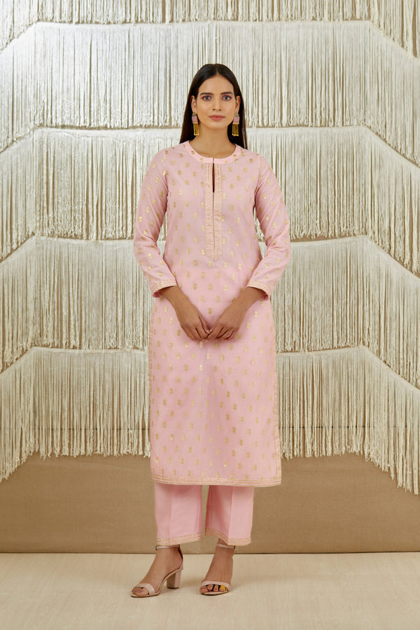 Powder Pink Kurta Set