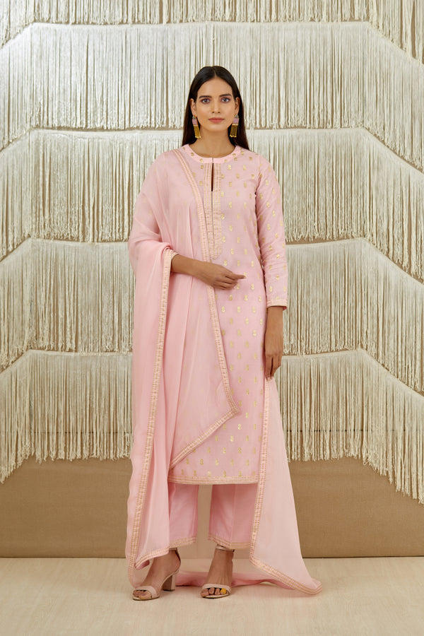 Powder Pink Kurta Set