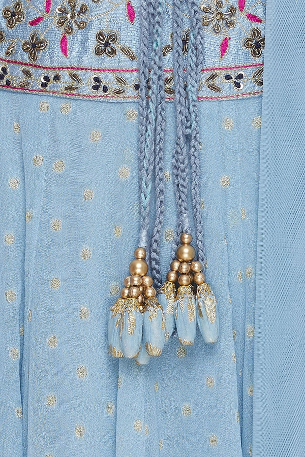 Embroidered anarkali kurta set