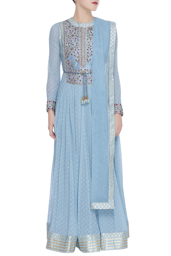 Embroidered anarkali kurta set