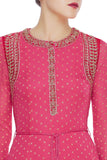 Embroidered anarkali kurta set with dupatta