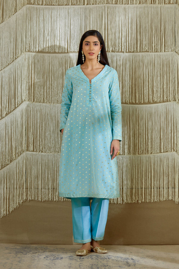 Powder Blue Kurta Set