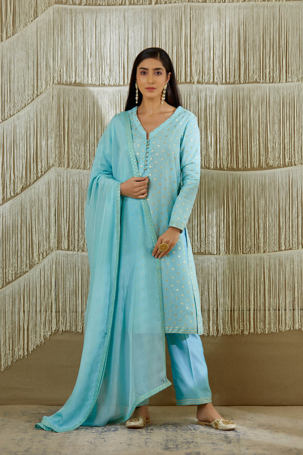 Powder Blue Kurta Set