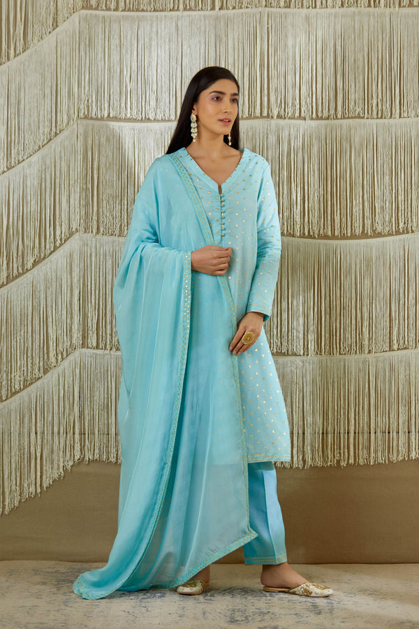 Powder Blue Kurta Set