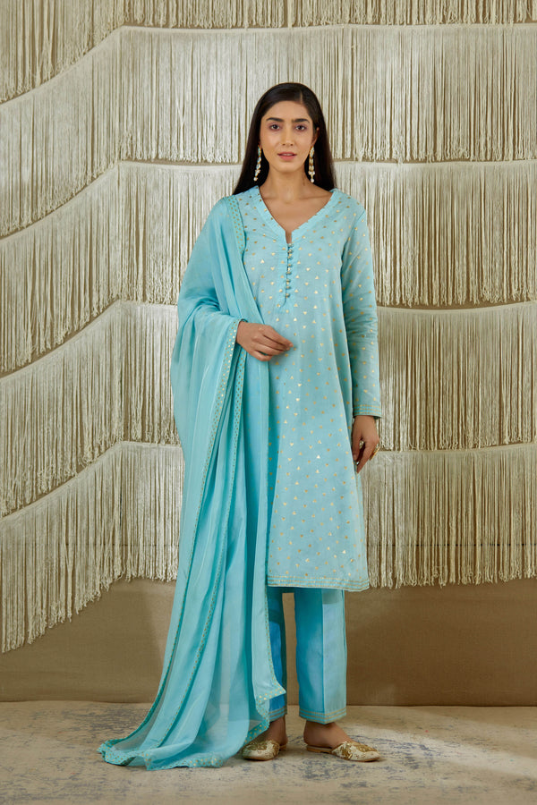 Powder Blue Kurta Set