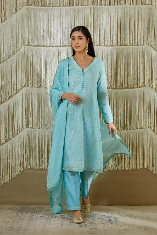 Powder Blue Kurta Set