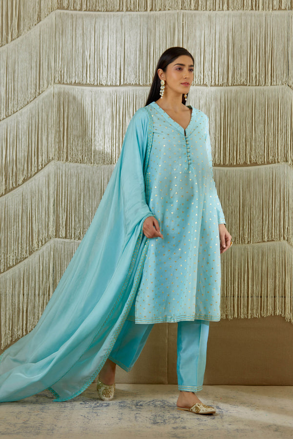 Powder Blue Kurta Set