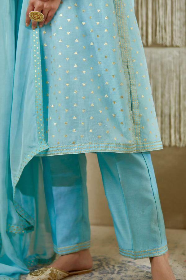 Powder Blue Kurta Set