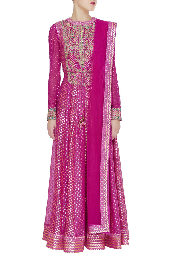 Brocade embroidered kurta set