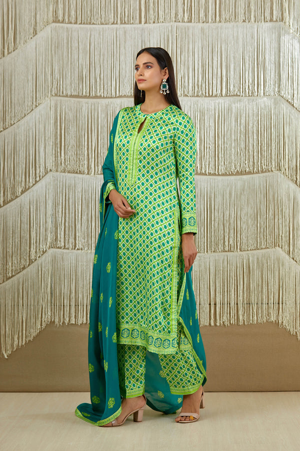 Bright Green Kurta Set