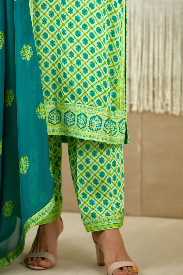 Bright Green Kurta Set