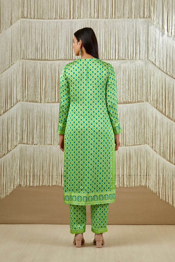 Bright Green Kurta Set