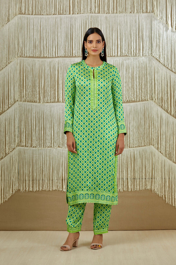 Bright Green Kurta Set