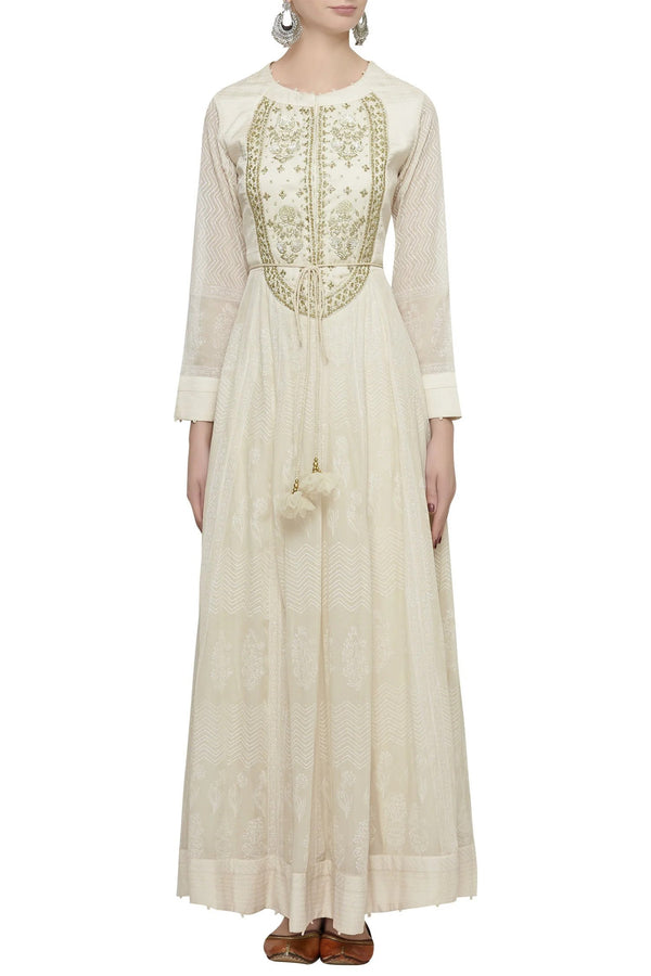 Ivory Anarkali Set