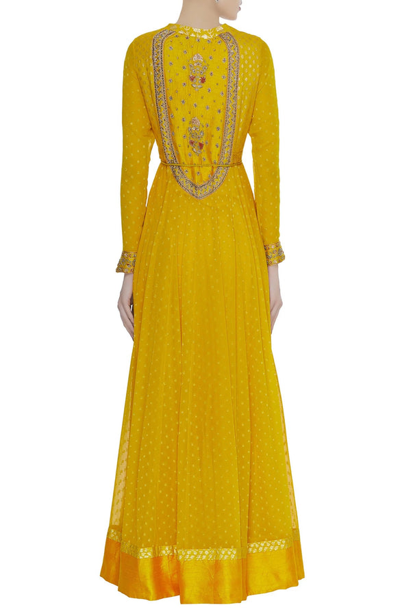 Zardozi embroidered anarkali kurta with dupatta