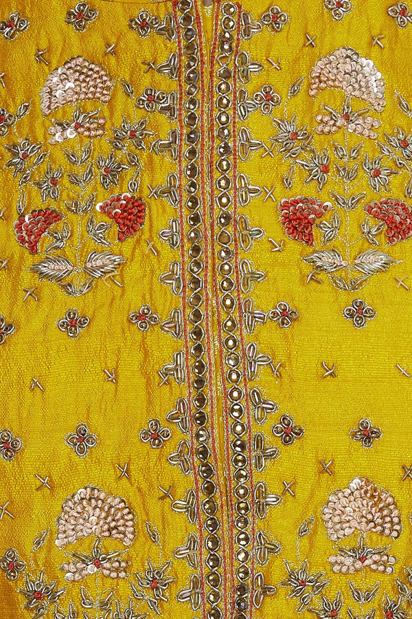 Zardozi embroidered anarkali kurta with dupatta