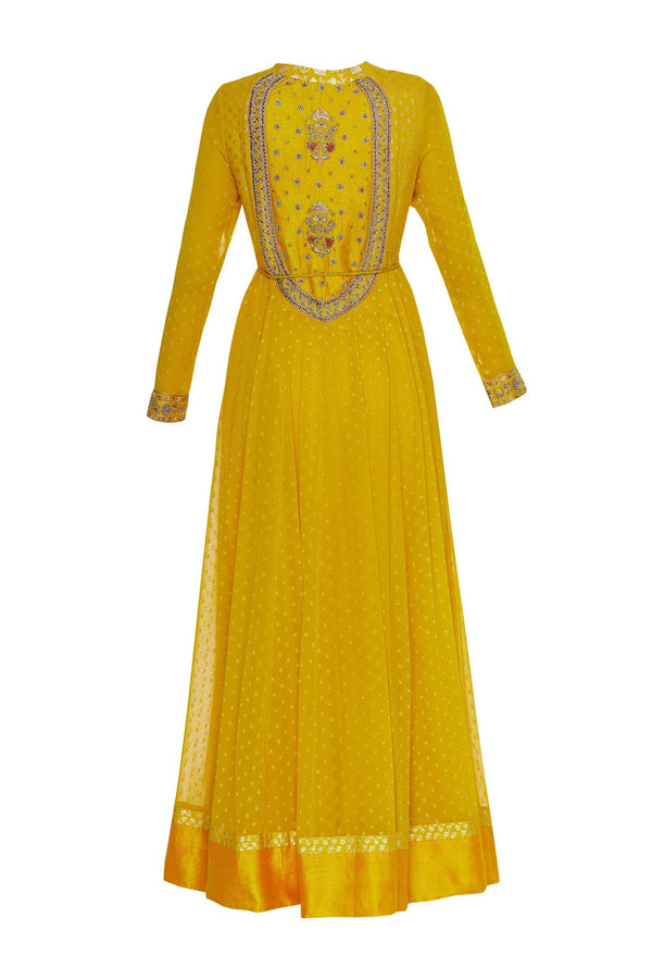 Zardozi embroidered anarkali kurta with dupatta