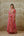 Orange Pink Anarkali set.