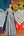 Blue Grey Anarkali Set.