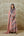 Pink Navy Blue Anarkali set.