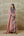 Pink Navy Blue Anarkali set.