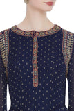 Embroidered kurta with churidar and dupatta