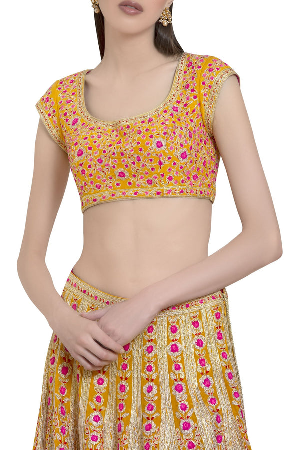 Orange - Pink Lehenga Set.