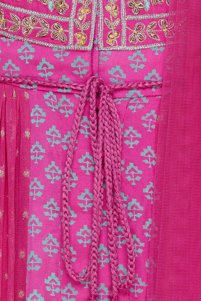Side flare embroidered anarkali kurta set