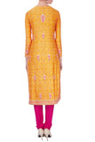 Orange & pink kurta in gota thread embroidery kurta set