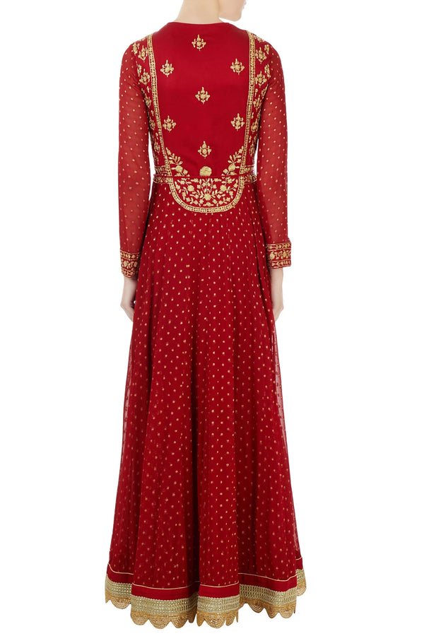 Maroon  anarkali set