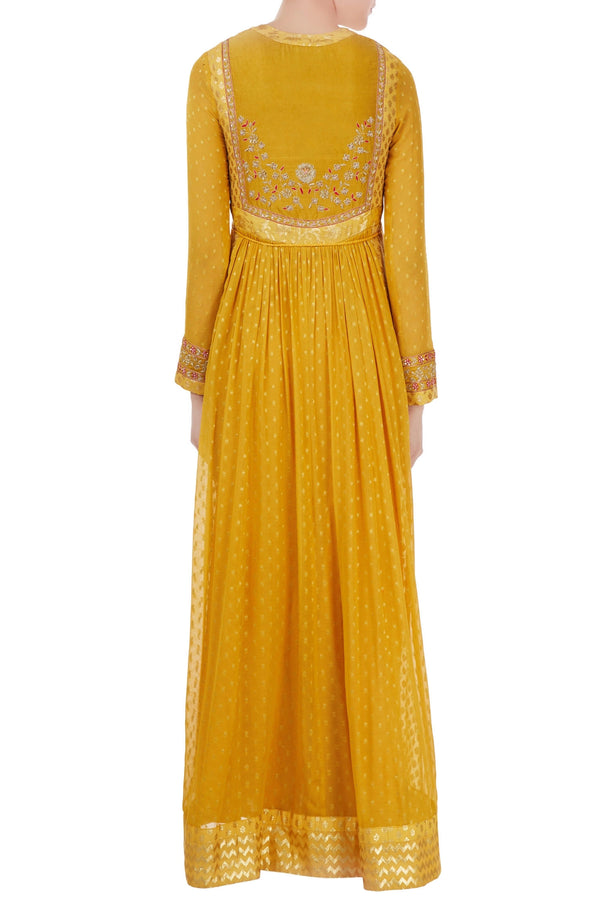 Yellow Anarkali set